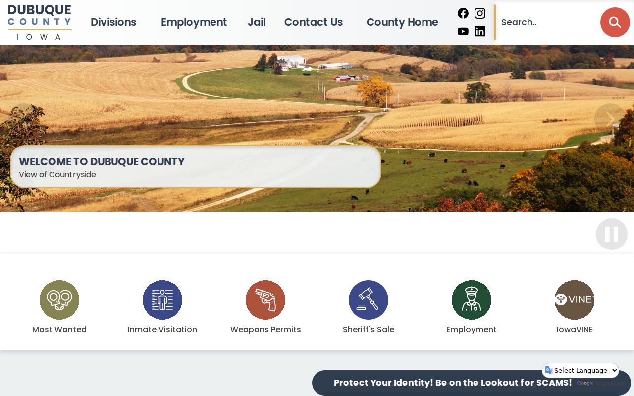 Dubuque County warrant records links on sheriff hub